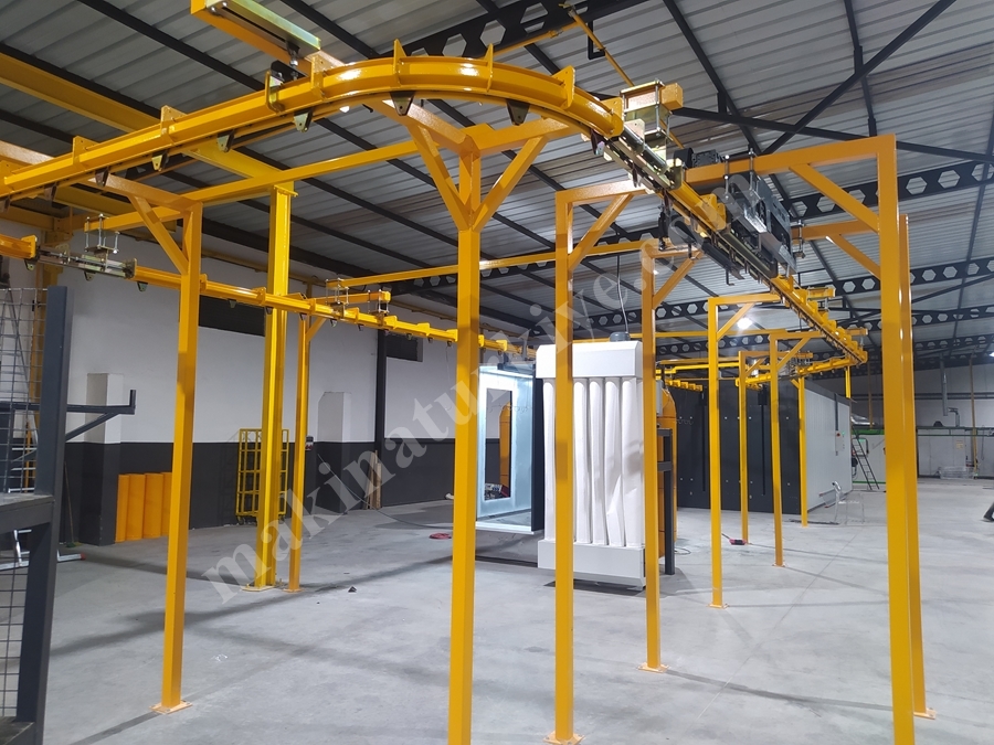 Cardan Type Electrostatic Powder Coating Conveyor System