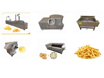 500 Kg / Hour Frozen Potato Processing Machine