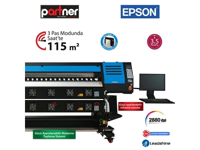 320 cm 3 Kafalı Eko Solvent Baskı Makinası