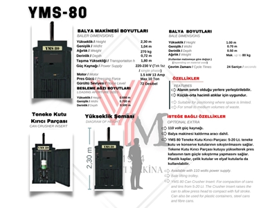Paper Baling Pressing Yms-80 - 3