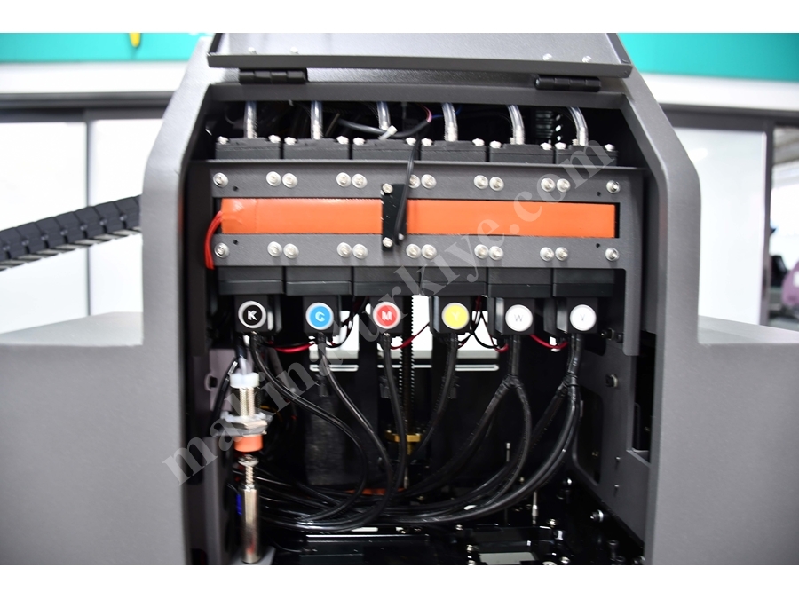 3 Kafalı 100 mm UV Baskı Makinası