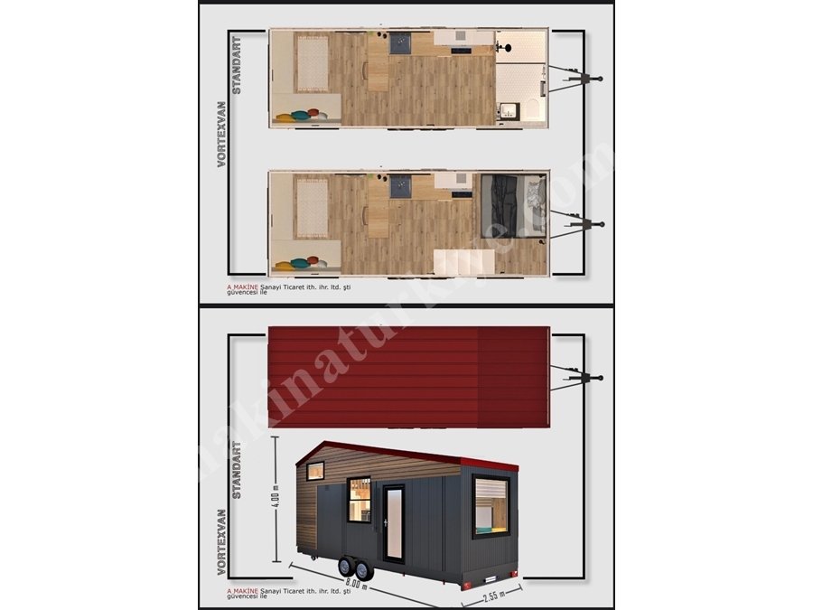 8 Metre Taşınabilir Tiny House