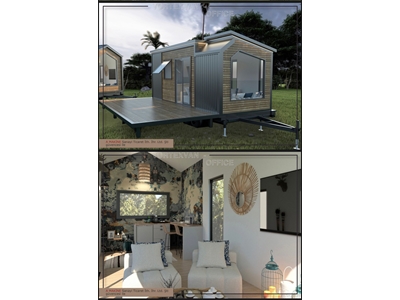 7 - 10 Metre Taşınabilir Office Tip Tiny House - 2