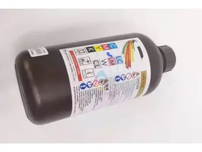 Encre d'impression eco-solvant cyan en bouteille 1 L