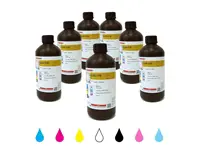 1-Liter-Flasche Gelber UV-härtbarer Drucktinte