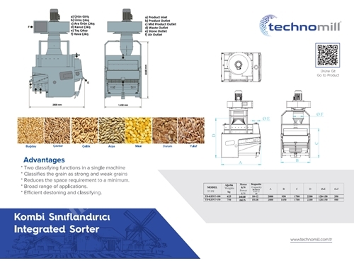 Technomill Integrated Sorter - Combo Grain Separator