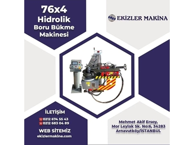 76x4 mm Hidrolik Boru Profil Bükme Makinası - 0