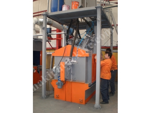 Sandstrahlmaschine mit Turbinentyp für Fass