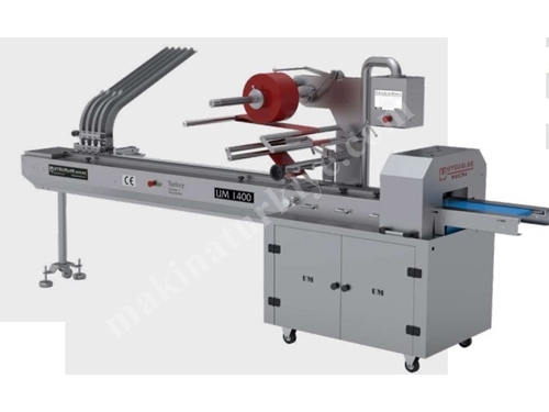 Um 1200 Magazin Sistemli Flowpack Paketleme Makinası