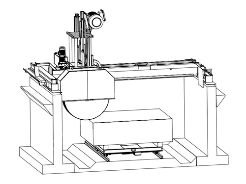 1800-2200 mm Beton Üstü Granit Mermer Blok Kesim Makinası