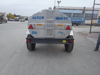 3 Tonluk İçme Suyu İçin 304 Paslanmaz Çelikten Su Tankeri - 4