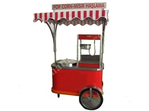120x90x90 Cm Doğalgazlı Popcorn Patlamış Mısır Arabası