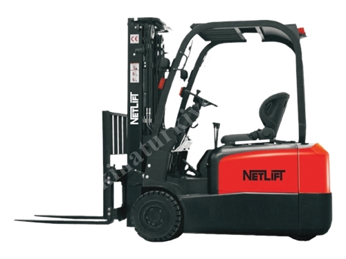Chariot élévateur électrique à fourche tripleks de 1300 kg et 6,5 mètres