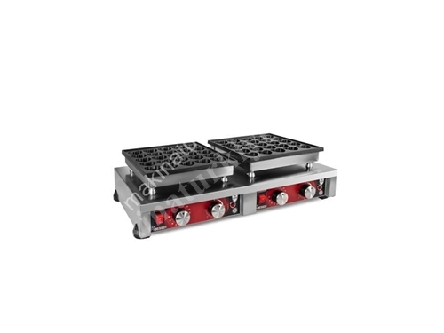 Coverless Double Heart Bubble Waffle Baking Machine