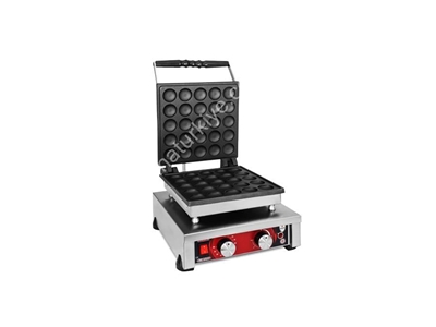Single Round Bubble Waffle Baking Machine With Lid - 0