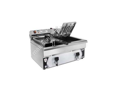 8+8 Liter Electric Industrial Fryer - 0