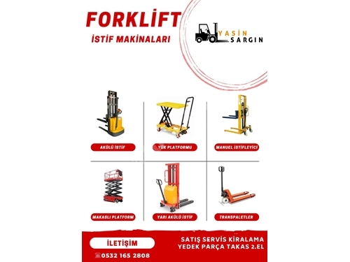 1,8 Ton 4700 Mm Triplex Asansör Akülü Forklift