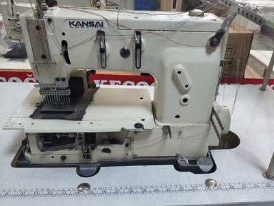 12 Needle Gipe Elastic Tape Shirring Machine - 0