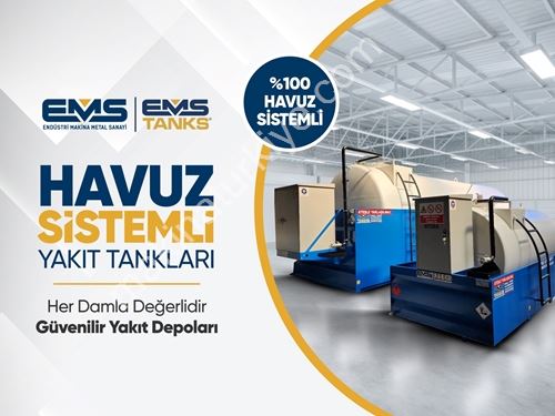 35.000 Litre Kapasiteli Taşma Havuz Sistemli Pompalı Mobil Yakıt Tankı