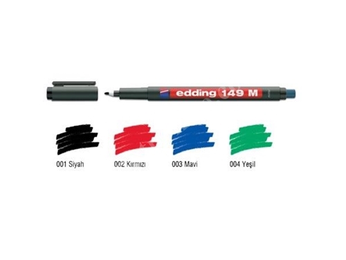 Edding Asetat Kalemi S Seri 140S 0.3 Mm Siyah /Mavi