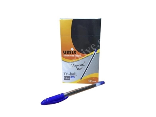 Umix Tri-Ball 1,0 Siyah Tükenmez Kalem