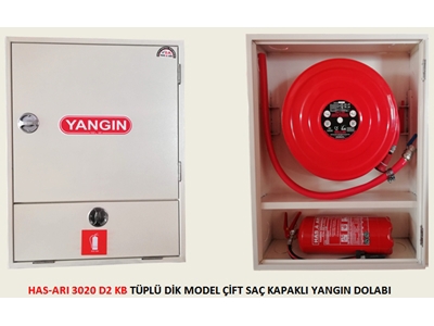 Tüplü Dik Tip Çift Sac Kapaklı Beyaz Sulu Yangın Dolabı