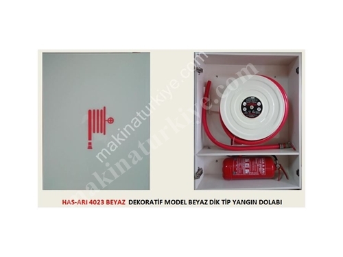 White Decorative Vertical Type Water Fire Cabinet