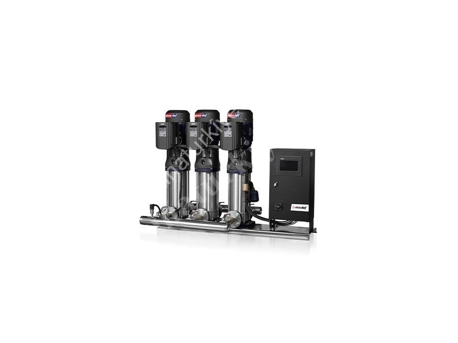 Stainless Steel Booster Pumps With Inverter On The Engine