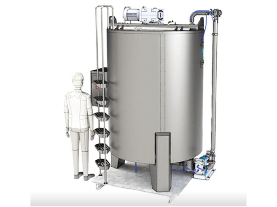 Cuvette de stockage avec mélangeur de 100 litres