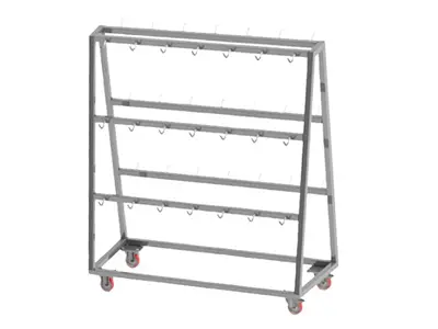 Chariot de transport de foie en acier inoxydable