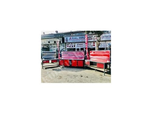 3 Metre 12 Gözlü Dolu Takım Tezgahı