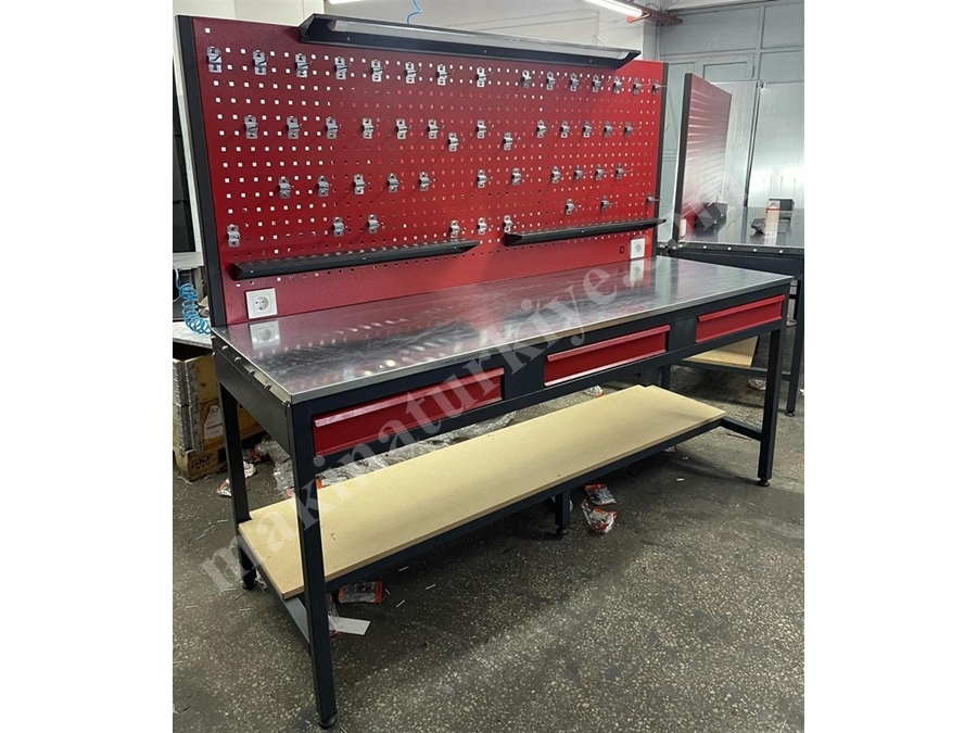 2 Metre 4 Çekmeceli Dolu Takım Tezgahı