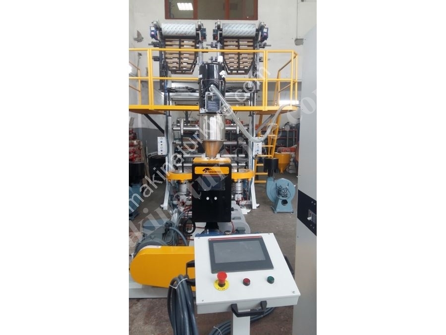 Ø60 HDPE Double Head Plastic Film Extruder Machine