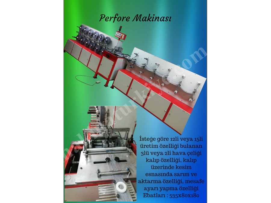 Mesafe Ayarlı Kumaş Perfore Makinası
