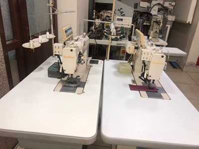 Elektronik Küçük Mekik İptalsiz Kafadan Motorlu Çift İğne Dikiş Makinası - 2