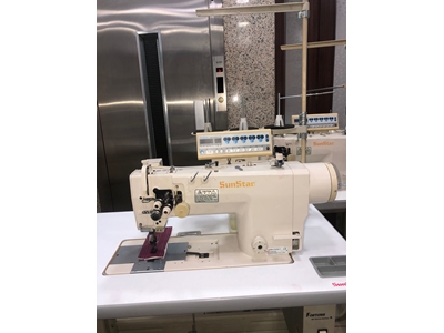 Elektronik Küçük Mekik İptalsiz Kafadan Motorlu Çift İğne Dikiş Makinası - 1