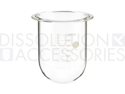 1000ml Clear Glass Vessel for Electrolab