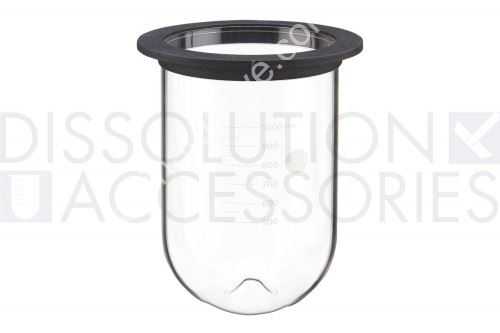 1000ml Clear Glass Vessel, Apex (formerly known as PEAK) with Plastic Rim