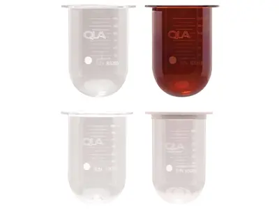 Bouteille de dissolution de médicament en verre ambré avec bord en plastique Agilent de 1000 mL