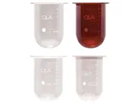 1000 mL Kunststoffkanten-Bernsteinfarbenes Glas-Peak-Medizin-Auflösungsbecher