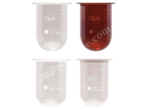 1000 mL Kunststoffkanten-Bernsteinfarbenes Glas-Peak-Medizin-Auflösungsbecher