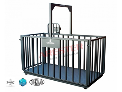 CHB-4L 100X200 cm (3000 Kg) Kafesli Canlı Hayvan Baskülü - 0