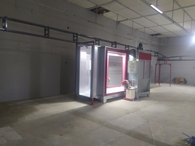 Üstten Paletli Filtreli İkiz Kabin Elektrostatik Toz Boya Kabini
