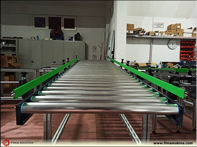 Rulolu Konveyör Bant - Roller Conveyor System - Özel Ölçü Ve Metrajlar