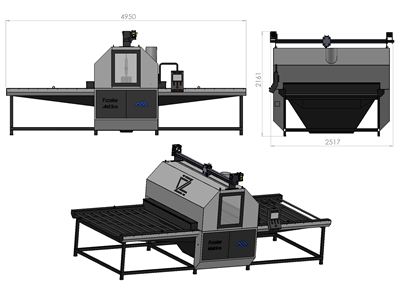 1900x5000 mm Servolu Yatay Cam Kumlama Makinesi - 3