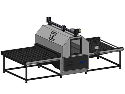 1900x5000 mm Servolu Yatay Cam Kumlama Makinesi - 0