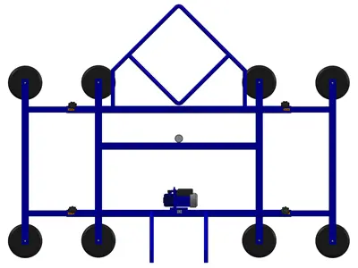 Ventouse de levage pour déplacer des vitres de 800 kg, lot de 8