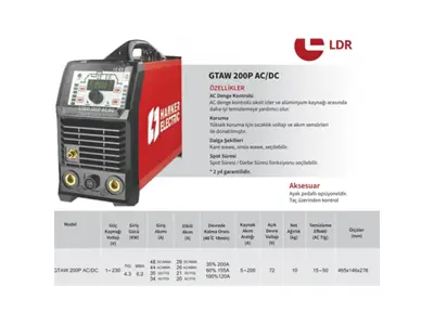 Hanker Gtaw 200P Ac/Dc Argon (Tig) Kaynak Makinası