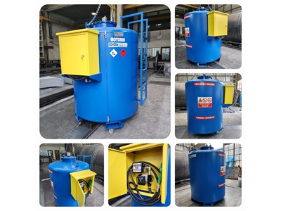 2500 Litre Pompa Donanımlı Yerüstü Dikey Yakıt Tankı - 8
