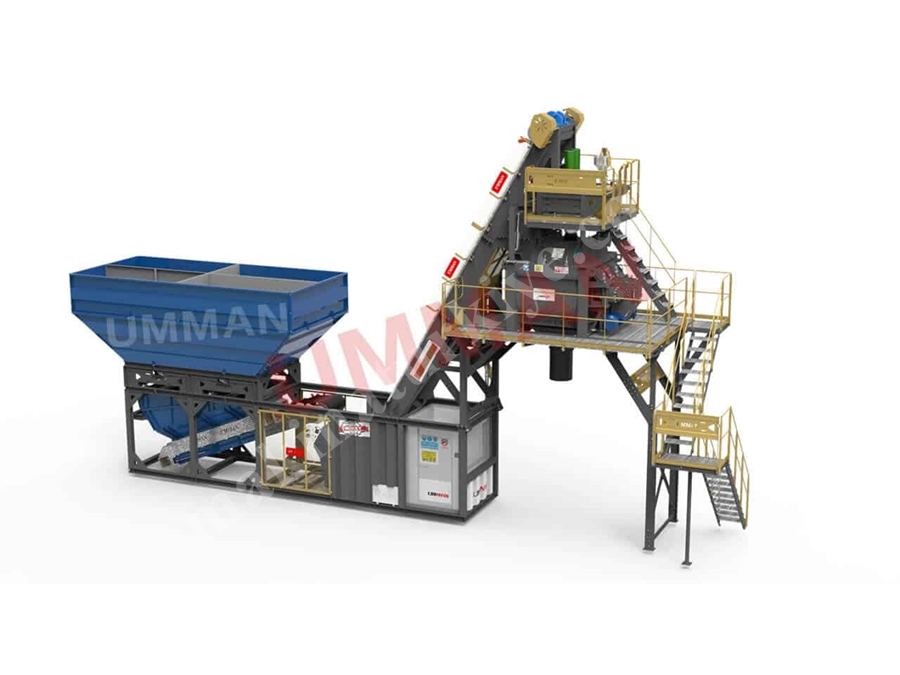 60 m³/h Kompakt Beton Karıştırıcı Mikser 